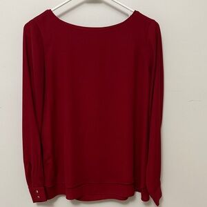 White House Black Market Rich Red Blouse